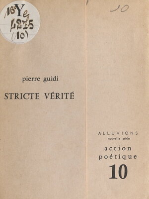 cover image of Stricte vérité